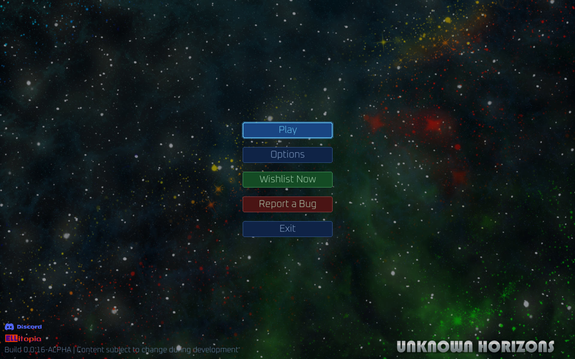 BEFORE: The Old Menu Screen